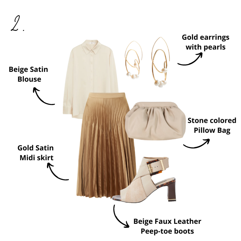 New Years Eve outfit inspiration - Monochromatic look with pillow bag