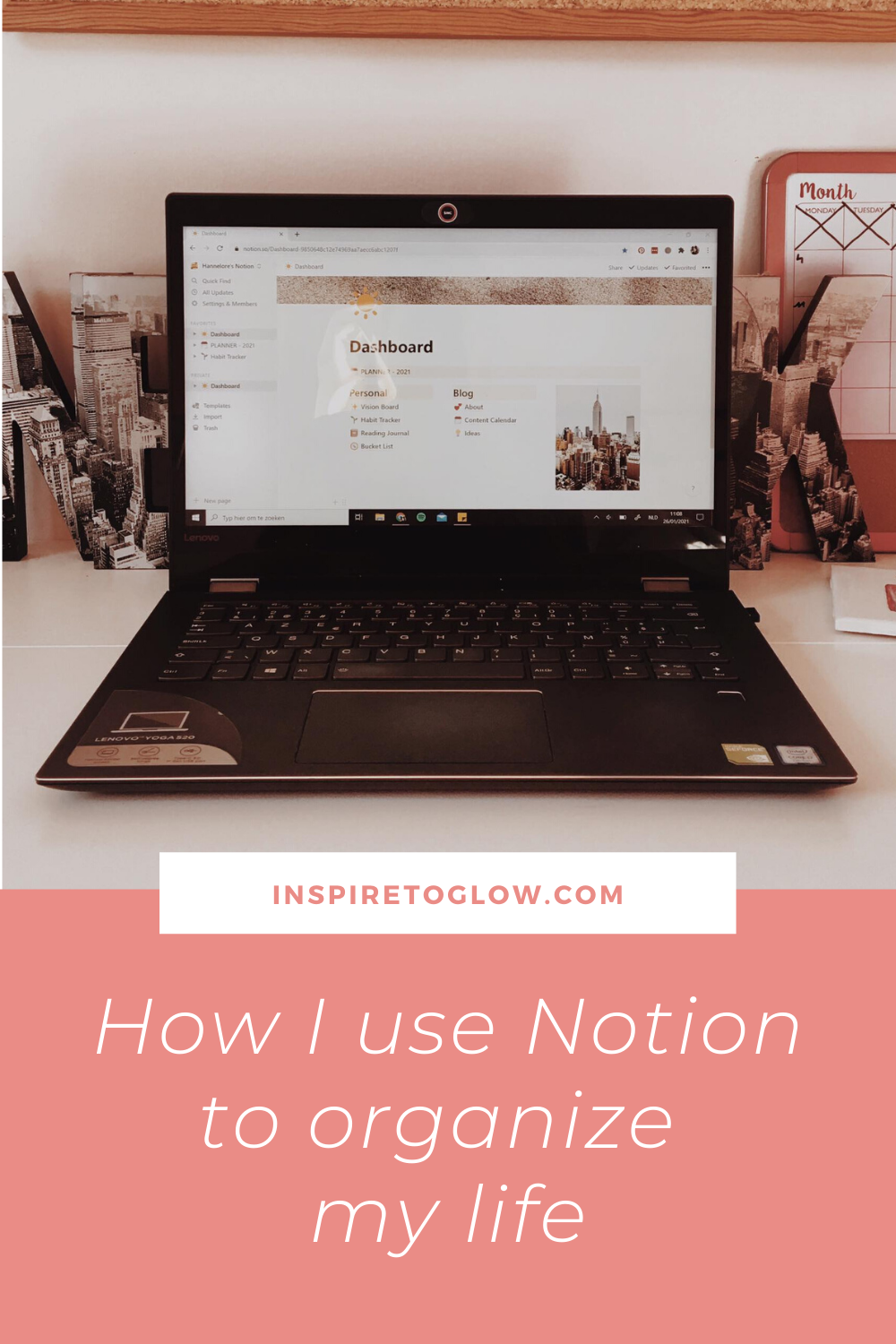 How I use Notion to organize my life - Productivity Tool - Inspire to Glow - Pinterest