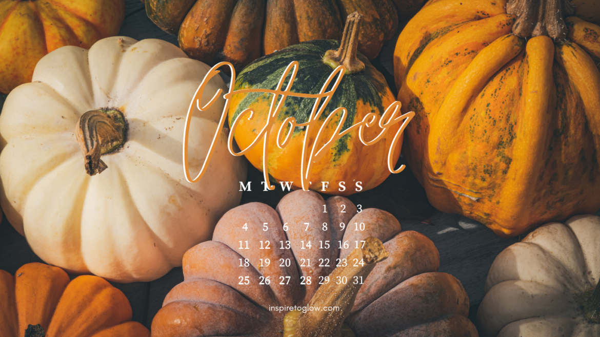October - Tech Background - Fall Autumn Pumpkin Field | Inspire to Glow
