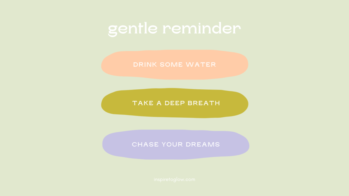 September 2021 Tech Background Quote - Gentle Reminder - Wellness - Lifesytyle - Pastel colors - Illustration