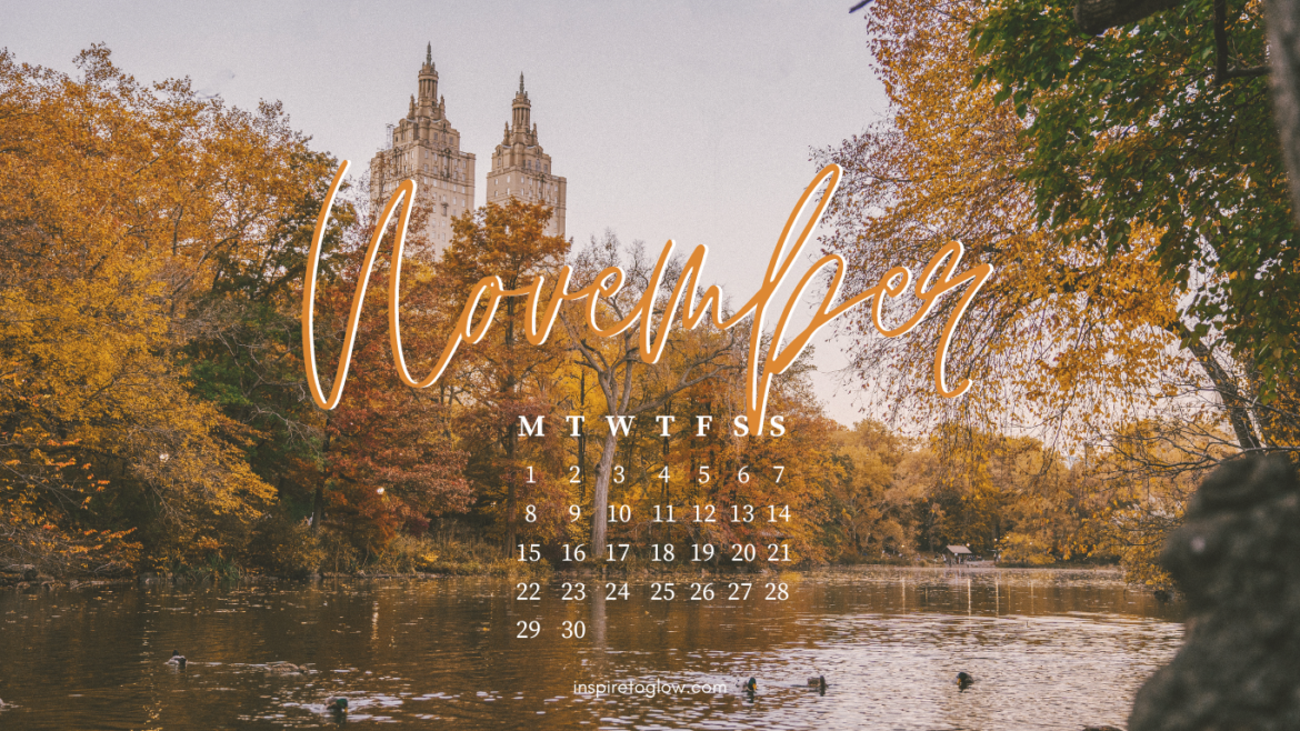 November 2021 Tech Backgrounds - Free Downloadable - New York City Central Park Autumn View