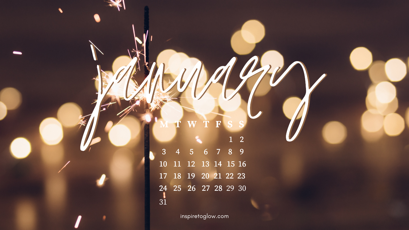 Free, downloadable January 2022 Tech Backgrounds - Inspire to Glow