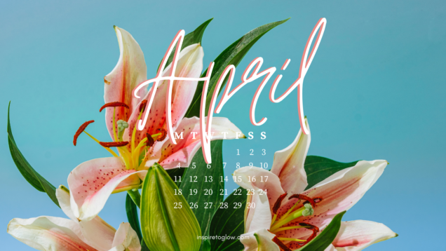 Free, downloadable April 2022 Tech Backgrounds - Inspire to Glow