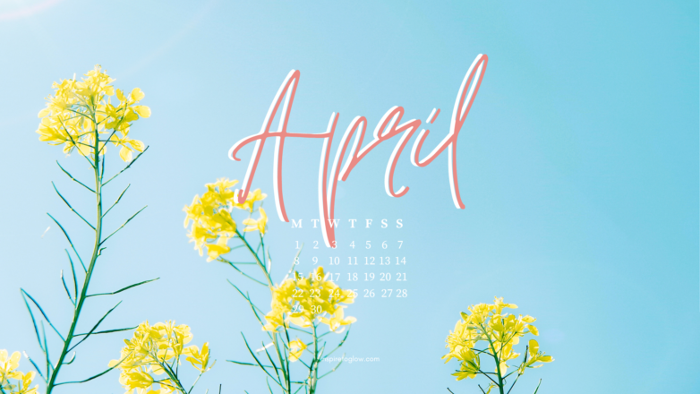 Free, downloadable April 2024 Tech Backgrounds - Inspire to Glow