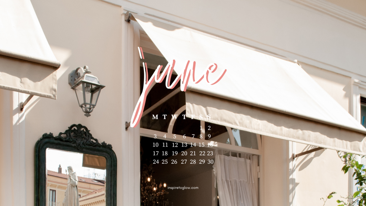 june 2024 tech background with photo background - pretty wallpaper aesthetic - european summer euro summer vibes - café aesthetic photography - pretty building exterior white - luxury hotel vibes - background with calendar